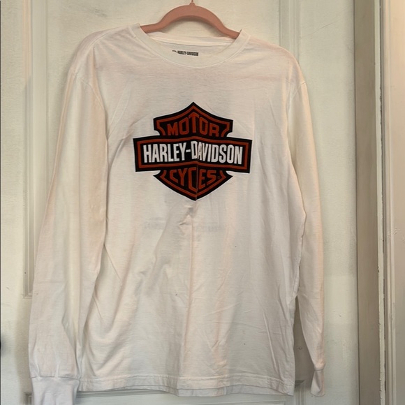 Harley-Davidson White Long Sleeve Tee with Iconic Logo - Picture 1 of 3